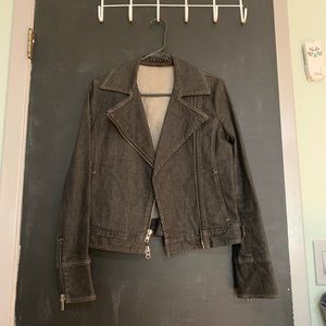Black denim jacket